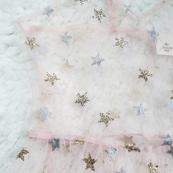 Sheer Mesh Glitter Star Bohemian Midi Dress⭐ - Picture 6 of 8